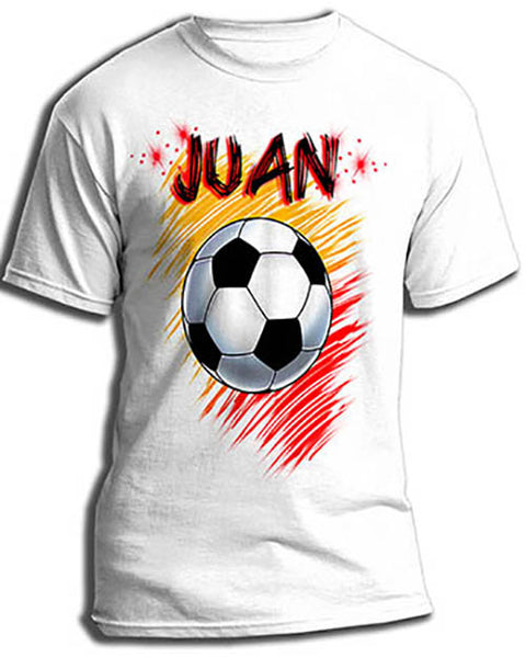 LG003 custom personalized airbrush soccer world cup Tee Shirt