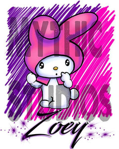 LB005 custom personalized airbrush Kitty Rabbit Hoodie Sweatshirt Design Yours