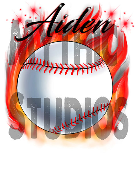 LG001 Personalized Airbrushed Baseball License Plate Tag