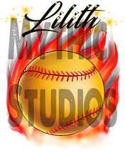 LG004 Personalized Airbrushed Softball Snapback Trucker Hat