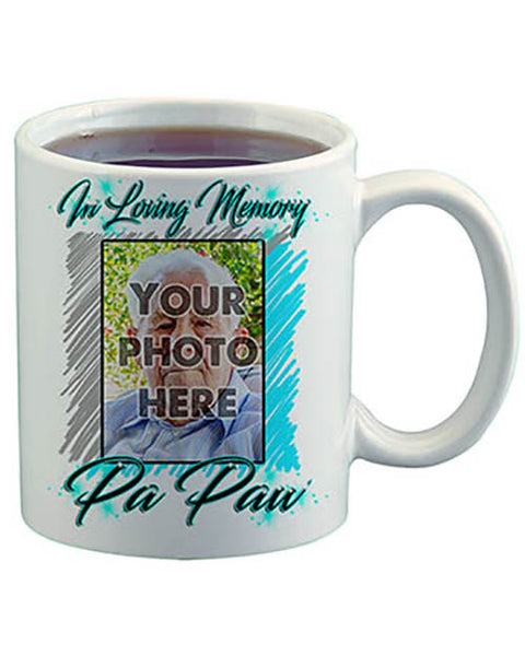 PT001 Personalized Airbrush Your Photo On a Ceramic Coffee Mug