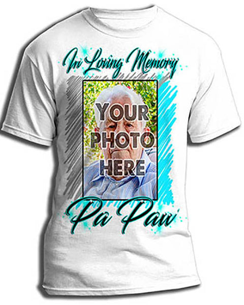 PT001 Personalized Airbrush Your Photo On a Tee Shirt