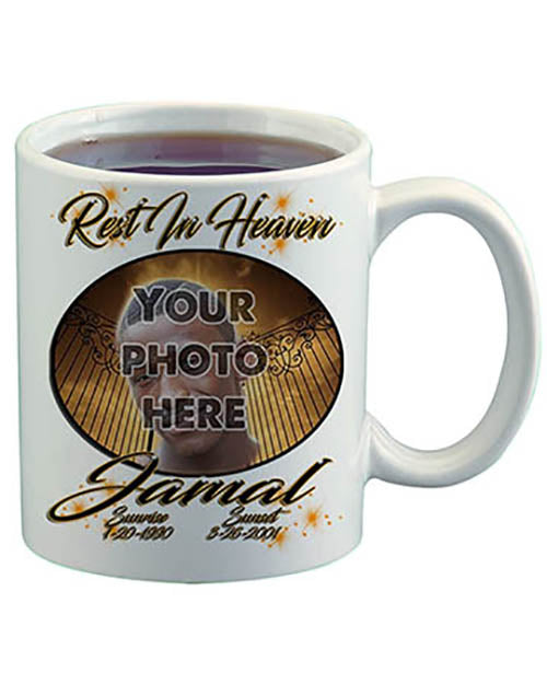 PT003 Personalized Airbrush Your Photo On a Ceramic Coffee Mug