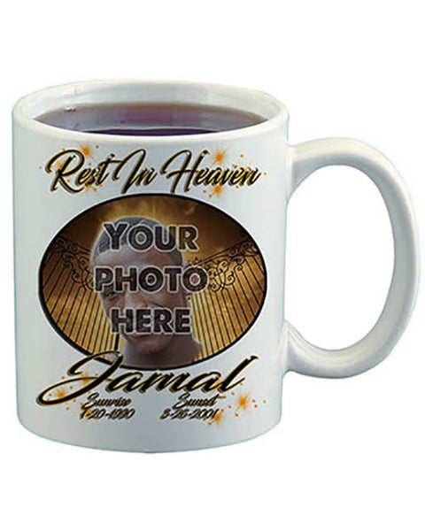 PT003 Personalized Airbrush Your Photo On a Ceramic Coffee Mug