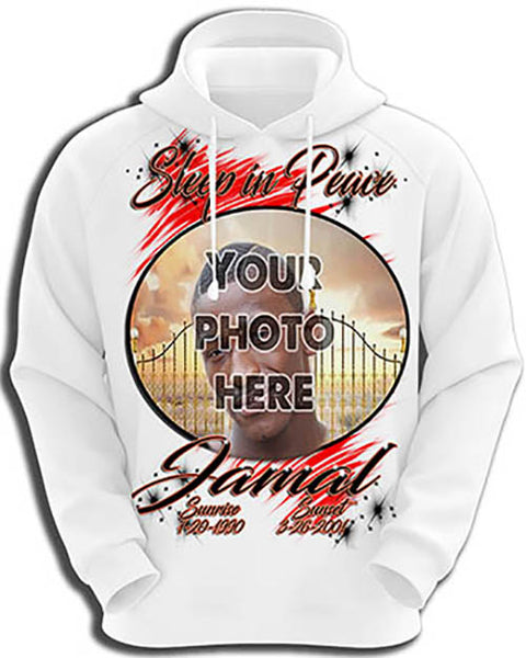 PT004 Personalized Airbrush Your Photo On a Hoodie Sweatshirt