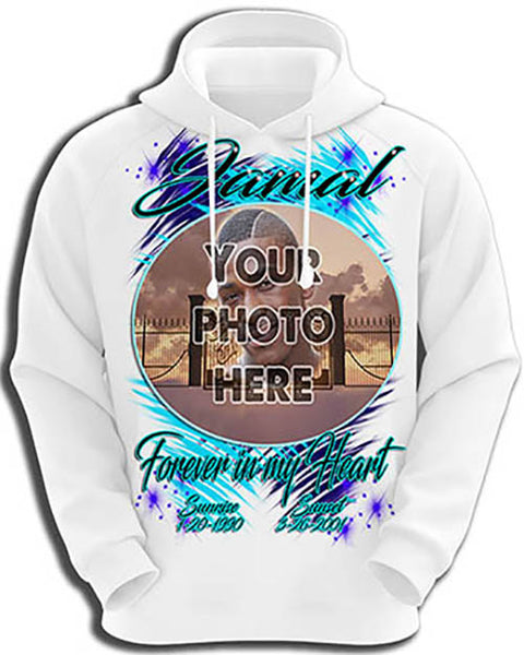PT006 Personalized Airbrush Your Photo On a Hoodie Sweatshirt