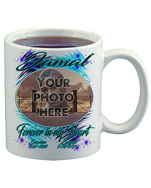 PT006 Personalized Airbrush Your Photo On a Ceramic Coffee Mug