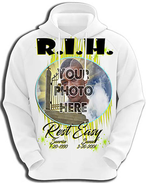 PT007 Personalized Airbrush Your Photo On a Hoodie Sweatshirt