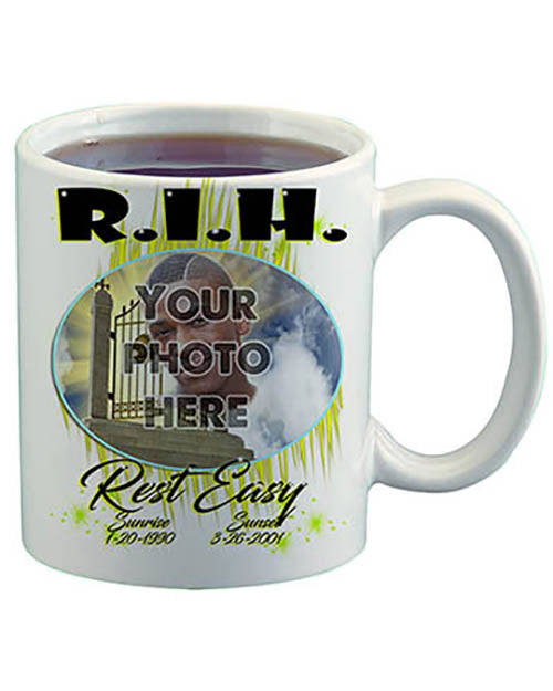 PT007 Personalized Airbrush Your Photo On a Ceramic Coffee Mug