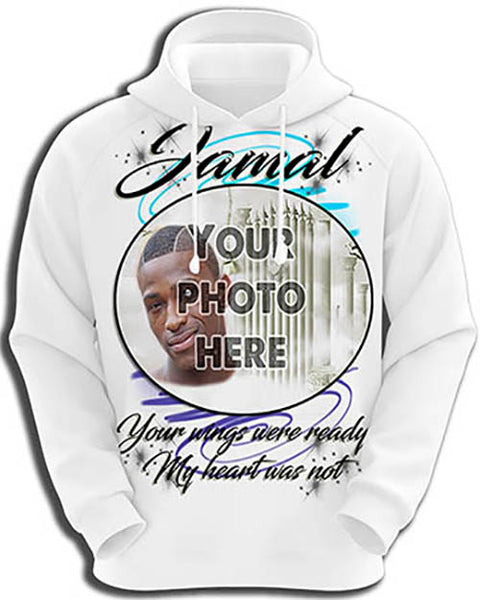 PT008 Personalized Airbrush Your Photo On a Hoodie Sweatshirt