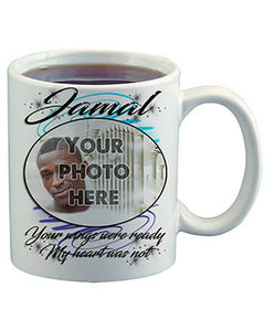 PT008 Personalized Airbrush Your Photo On a Ceramic Coffee Mug