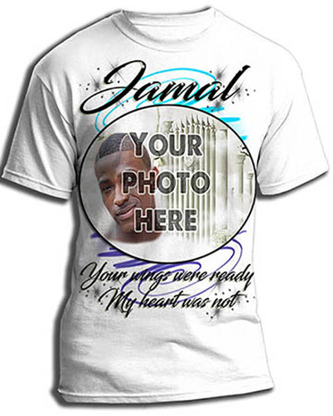 PT008 Personalized Airbrush Your Photo On a Tee Shirt