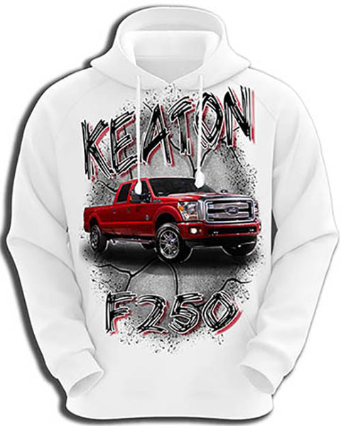 PTV001 Personalized Airbrush Your Vehicle On a Hoodie Sweatshirt