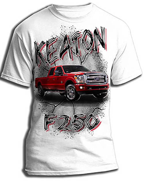 PTV001 Personalized Airbrush Your Vehicle On a Tee Shirt