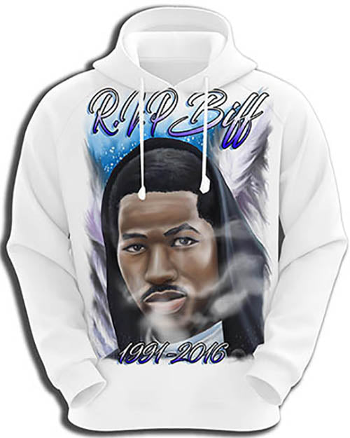 X002 Personalized Airbrush Portrait Hoodie – Mythic Airbrush
