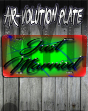 A002 Personalized Custom Airbrushed Name Writing Color  License Plate Tag