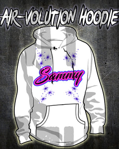 A005 Personalized Custom Airbrushed Name Writing Color Party Design Gift Hoodie