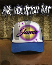 A006 Personalized Airbrush Name Design Snapback Trucker Hat