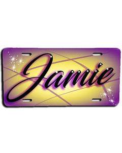 A006 Personalized Custom Airbrushed Name Writing Color Party Design Gift License Plate Tag