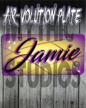A006 Personalized Custom Airbrushed Name Writing Color Party Design Gift License Plate Tag