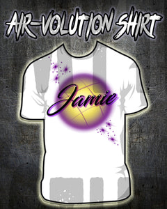 A006 Personalized Custom Airbrushed Name Writing Color Party Design Gift Shirt