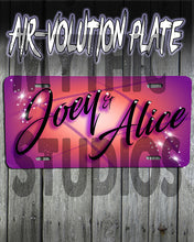 A007 Personalized Custom Airbrushed Name Writing Color Party Design Gift License Plate Tag