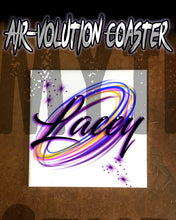A008 Personalized Airbrush Name Design Ceramic Coaster
