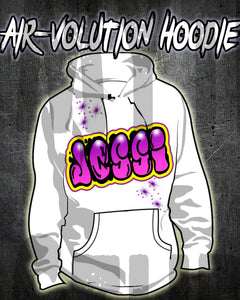 A009 Personalized Custom Airbrushed Name Writing Color Party Design Gift Hoodie