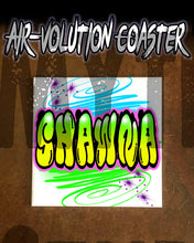 A010 Personalized Airbrush Name Design Ceramic Coaster