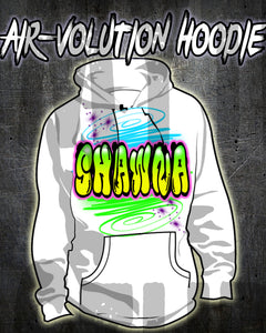A010 Personalized Custom Airbrushed Name Writing Color Party Design Gift Hoodie