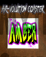 A011 Personalized Airbrush Name Design Ceramic Coaster