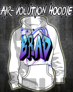 A012 Personalized Custom Airbrushed Name Writing Color Party Design Gift Hoodie