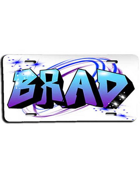 A012 Personalized Custom Airbrushed Name Writing Color Party Design Gift License Plate Tag