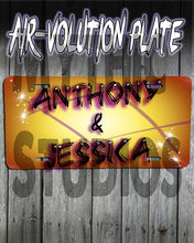 A013 Personalized Custom Airbrushed Name Writing Color Party Design Gift License Plate Tag