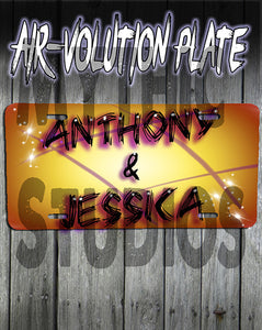 A013 Personalized Custom Airbrushed Name Writing Color Party Design Gift License Plate Tag