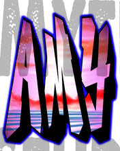 A014 Personalized Custom Airbrushed Name Writing Color Party Design Gift Shirt