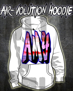 A014 Personalized Custom Airbrushed Name Writing Color Party Design Gift Hoodie