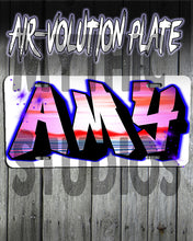 A014 Personalized Custom Airbrushed Name Writing Color Party Design Gift License Plate Tag
