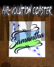 A015 Personalized Airbrush Name Design Ceramic Coaster