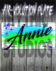 A016 Personalized Custom Airbrushed Name Writing Color Party Design Gift License Plate Tag