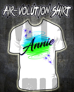 A016 Personalized Custom Airbrushed Name Writing Color Party Design Gift Shirt