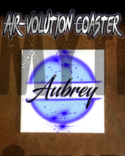 A017 Personalized Airbrush Name Design Ceramic Coaster