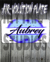 A017 Personalized Custom Airbrushed Name Writing Color License Plate Tag