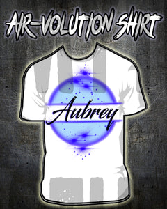 A017 Personalized Custom Airbrushed Name Writing Color Shirt