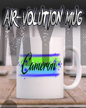 A018 Personalized Airbrush Name Design Ceramic Coffee Mug