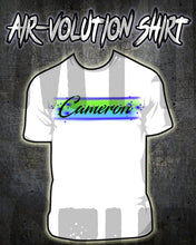 A018 Personalized Custom Airbrushed Name Writing Color Shirt