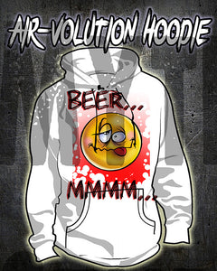 B035 custom personalized airbrush Smiley beer Hoodie Sweatshirt Emoji