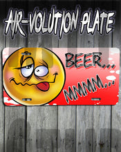 B035 Personalized Airbrush Drunk Emoji License Plate Tag