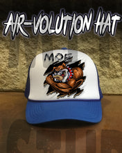 B045 Personalized Airbrush Muscle Bulldog Snapback Trucker Hat