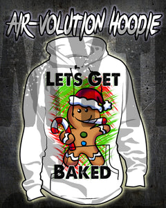 B153 Personalized Airbrush Gingerbread Man Hoodie Sweatshirt